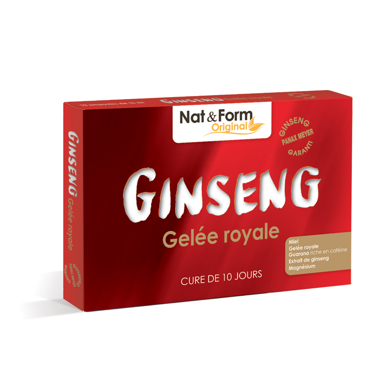 Ginseng / Gelée royale Complément alimentaire bio et naturel Nat&Form